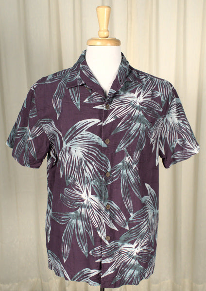 Purple Tropical Leaves Shirt Cats Like Us
