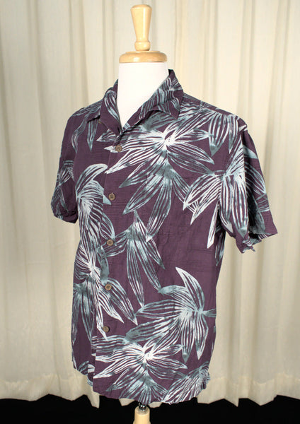 Purple Tropical Leaves Shirt Cats Like Us