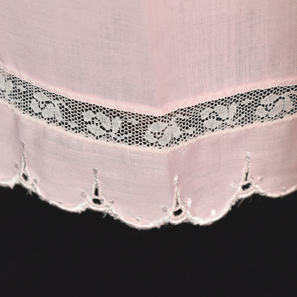 Radcliff Vintage 1960s Pink Lace & Eyelet Gown Cats Like Us
