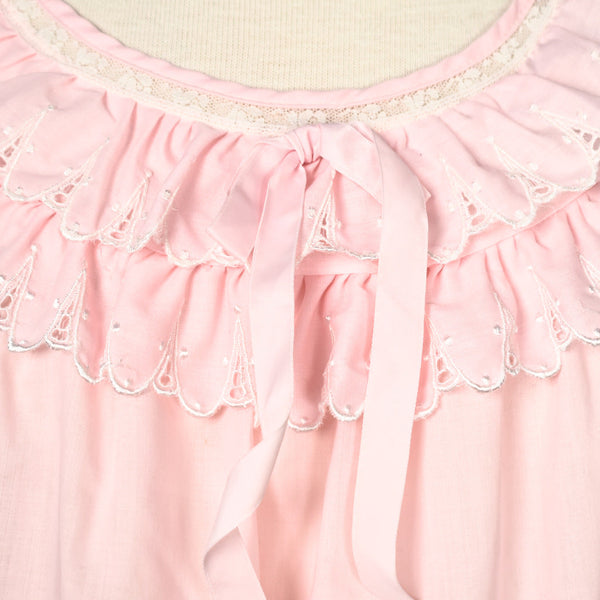 Radcliff Vintage 1960s Pink Lace & Eyelet Gown Cats Like Us