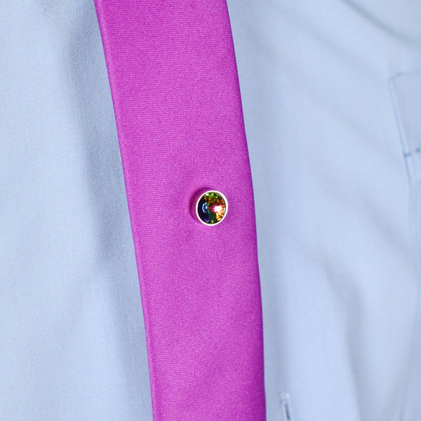 Rainbow Faceted Vintage Tie Tack Cats Like Us