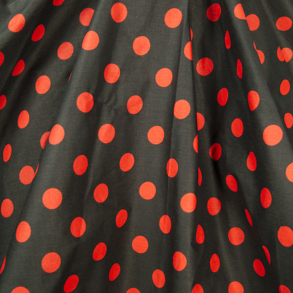 Red & Black Dot Circle Skirt Cats Like Us