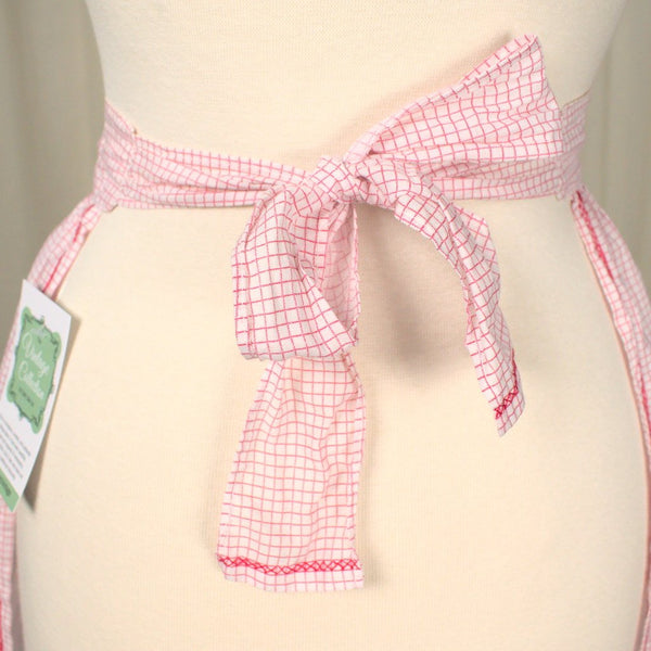 Red Check Embroidered Apron Cats Like Us