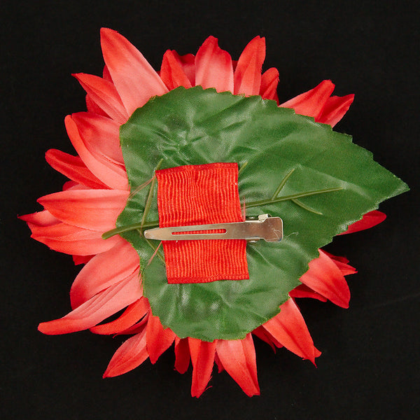 Red Dahlia Hair Flower Cats Like Us
