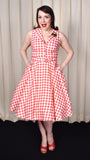 Miss Lulo Red Gingham Jani Shirt Dress