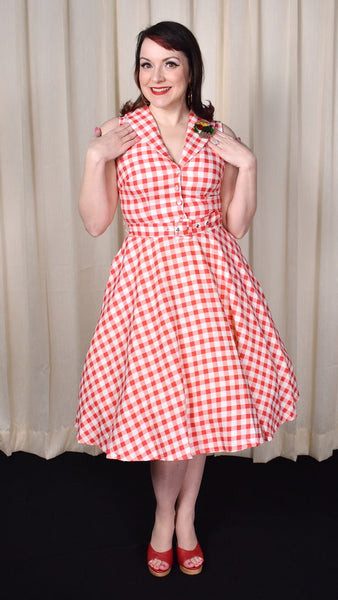 Red Gingham Jani Shirt Dress Cats Like Us