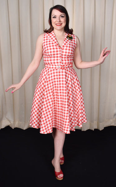 Red Gingham Jani Shirt Dress Cats Like Us