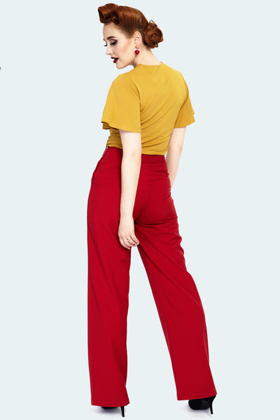 Red Heart High Waisted Pants Cats Like Us