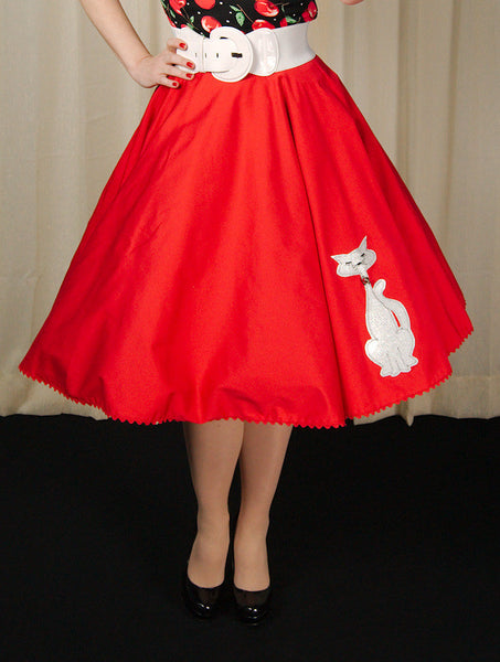 Red Kitty Proper Circle Skirt Cats Like Us