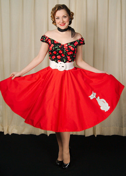 Red Kitty Proper Circle Skirt Cats Like Us