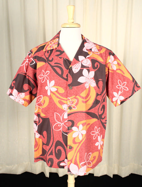 Red & Orange Aloha Shirt Cats Like Us
