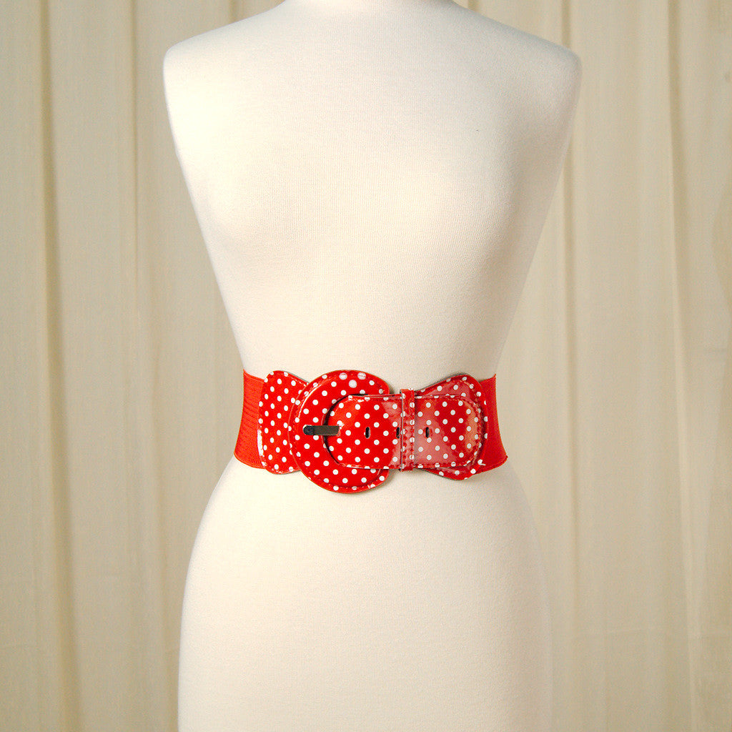 Red Polka Dot Cinch Belt – Cats Like Us