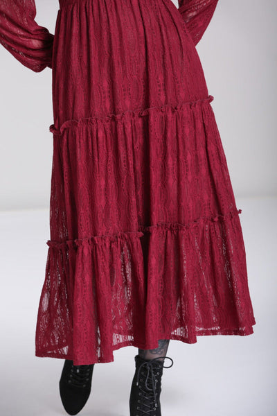 Red Rhea Lace Spells Dress Cats Like Us
