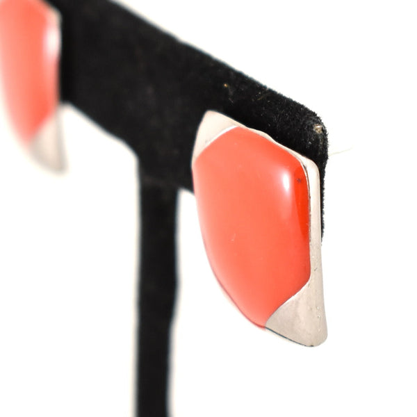 Red Square Enamel Earrings Cats Like Us