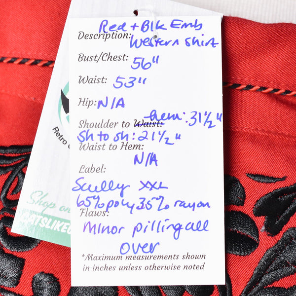 Red and Black Western Shirt Cats Like Us