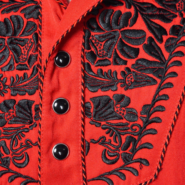 Red and Black Western Shirt Cats Like Us