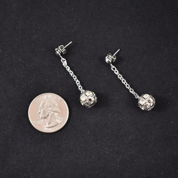 Rhinestone Ball Earrings Cats Like Us