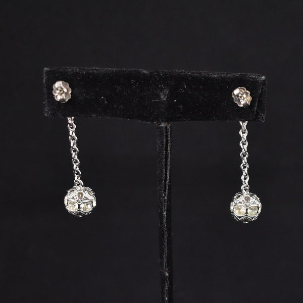 Rhinestone Ball Earrings Cats Like Us