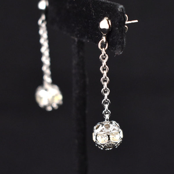 Rhinestone Ball Earrings Cats Like Us