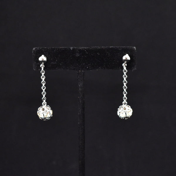 Rhinestone Ball Earrings Cats Like Us