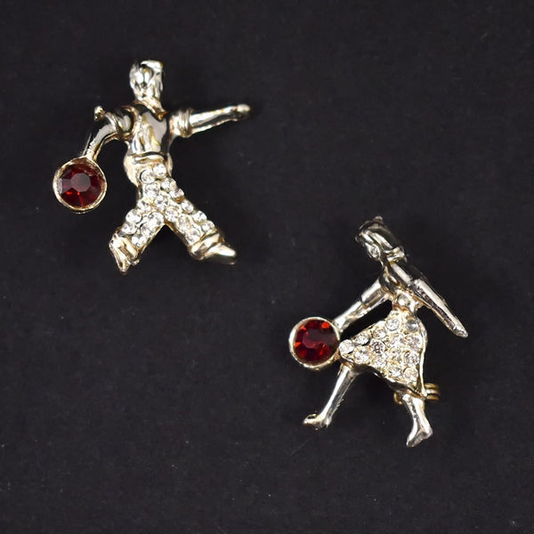 Rhinestone Bowler Scatter Pins Cats Like Us
