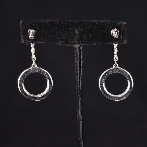 Rhinestone Circle Vintage Earrings Cats Like Us