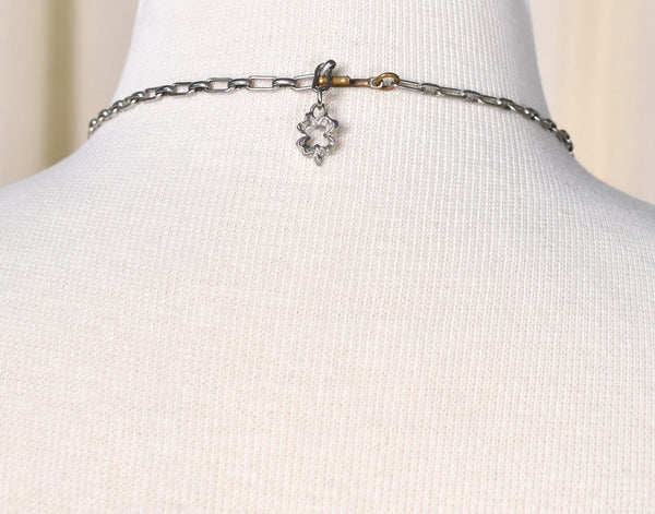 Rhinestone Flower Necklace Cats Like Us