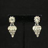 Cats Like Us Rhinestone Grape Vintage Earrings