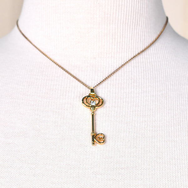 Rhinestone Key Necklace Cats Like Us