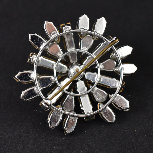 Rhinestone & Pearl Snowflake Brooch Cats Like Us