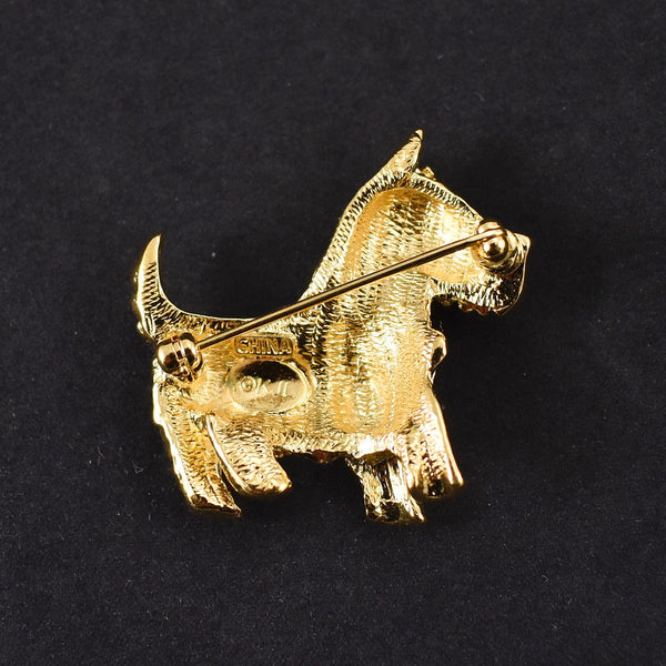 Rhinestone Scotty Dog Brooch Cats Like Us