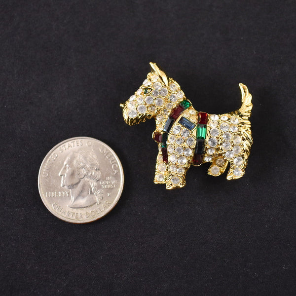 Rhinestone Scotty Dog Brooch Cats Like Us