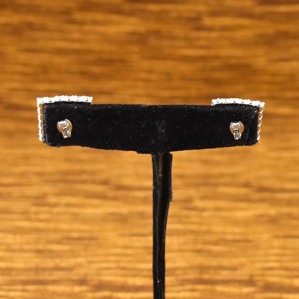 Rhinestone Square Earrings Cats Like Us