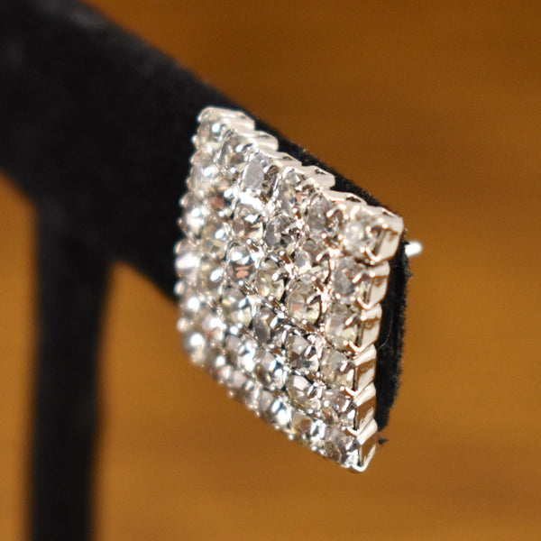Rhinestone Square Earrings Cats Like Us