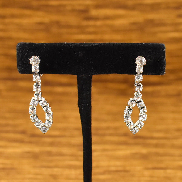 Rhinestone Tear Dangle Earrings Cats Like Us