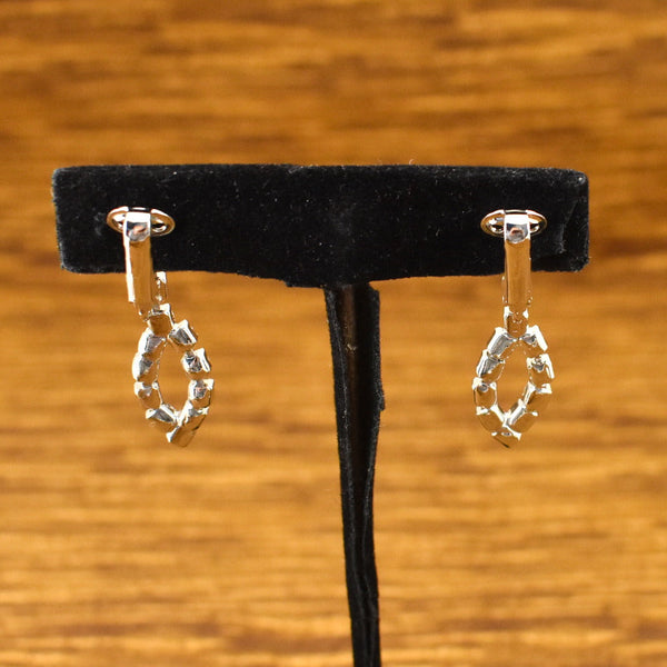 Rhinestone Tear Dangle Earrings Cats Like Us