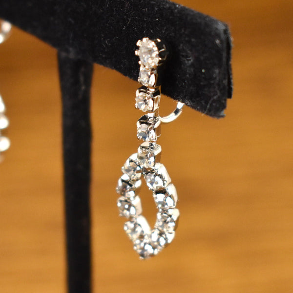 Rhinestone Tear Dangle Earrings Cats Like Us