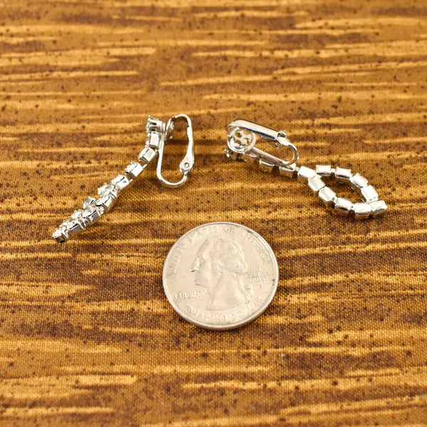 Rhinestone Tear Dangle Earrings Cats Like Us