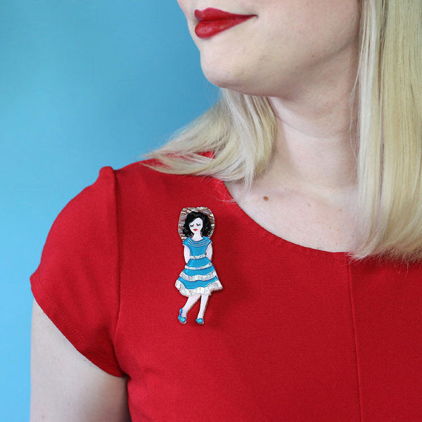 Rockabilly Queen Brooch Pin Cats Like Us