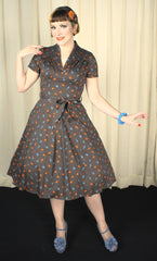 Rose 1940s Abstract Dress