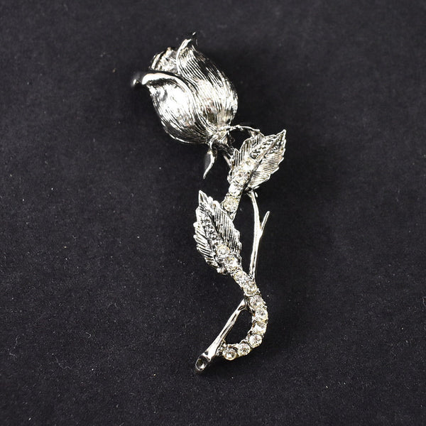 Rose Rhinestone Vintage Brooch Cats Like Us