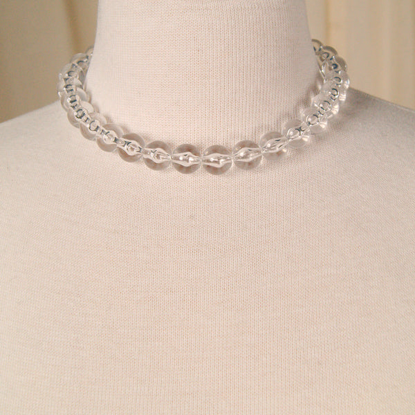 Round Clear Bead Necklace Cats Like Us