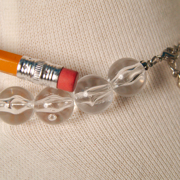 Round Clear Bead Necklace Cats Like Us