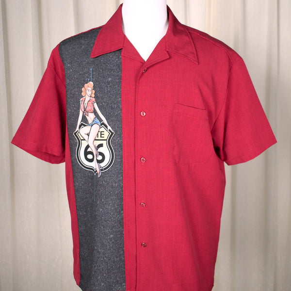 Route 66 Pinup Panel Shirt Cats Like Us