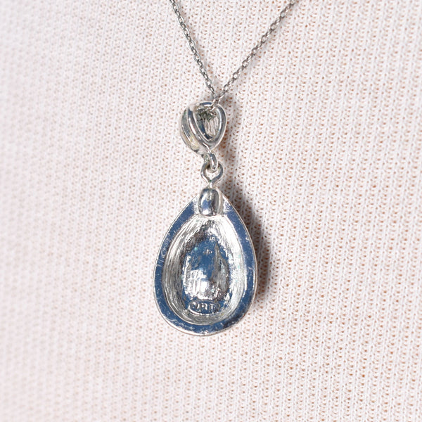 SS Aqua Rhinestone Necklace Cats Like Us