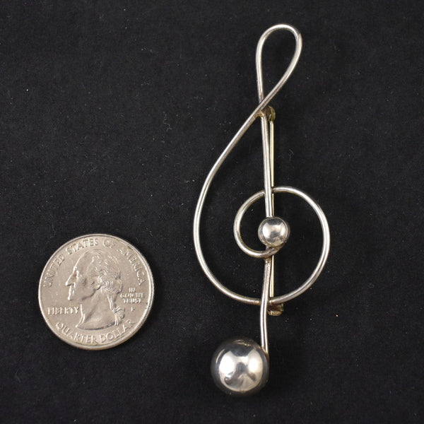 SS G Clef Brooch Pin Cats Like Us