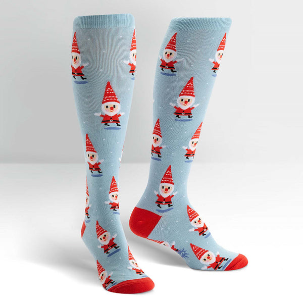 Santa Gnome Knee Socks Cats Like Us
