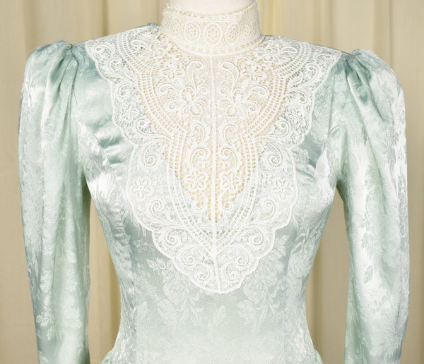 Scott McClintock Vintage 80s does Edwardian Lace Dress Cats Like Us