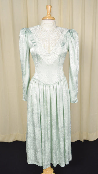 Scott McClintock Vintage 80s does Edwardian Lace Dress Cats Like Us