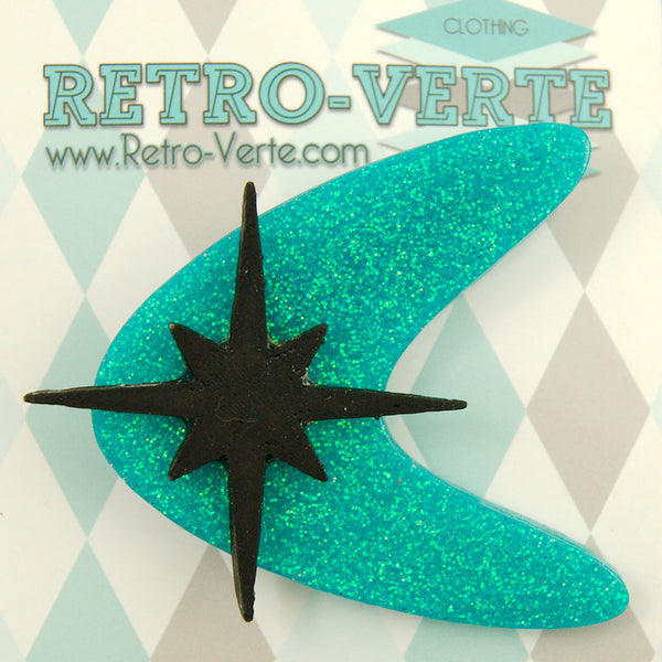 Seafoam Atomic Starburst Brooch Cats Like Us